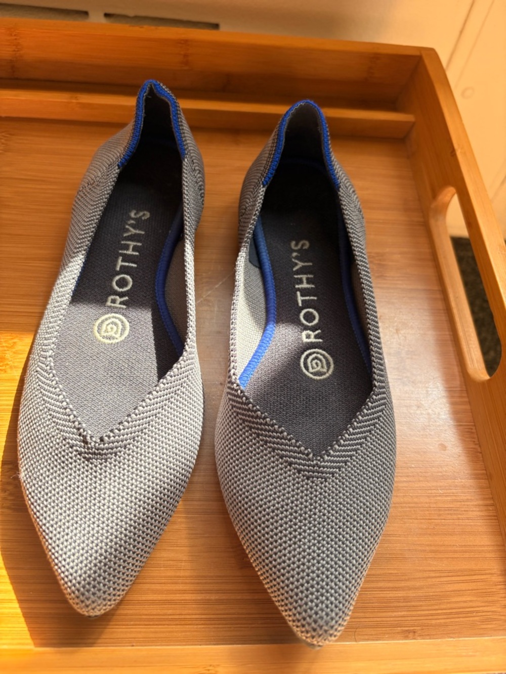 Rothy's The Point in Cloud Grey Birdseye